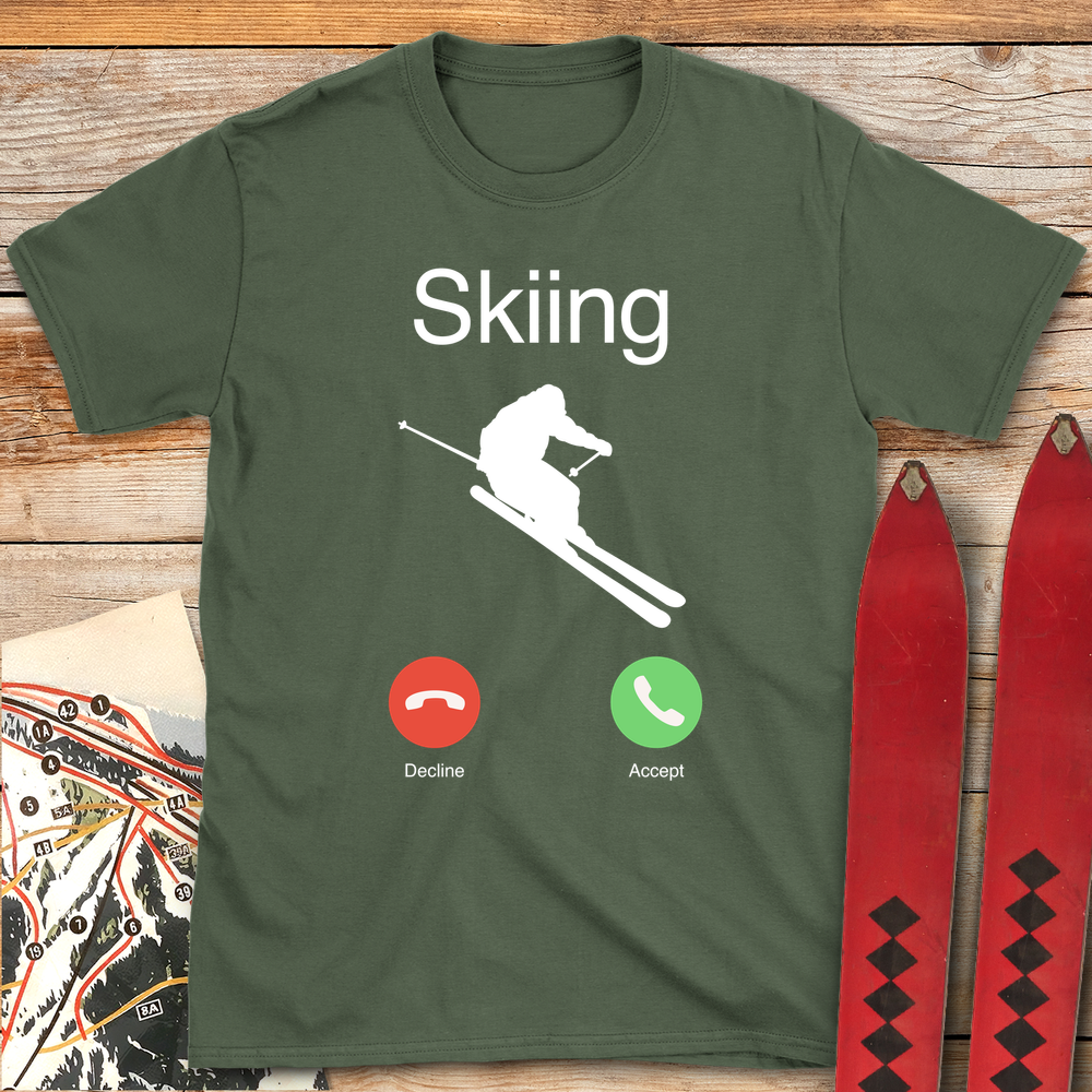 1028 Ski Call White - Military Green
