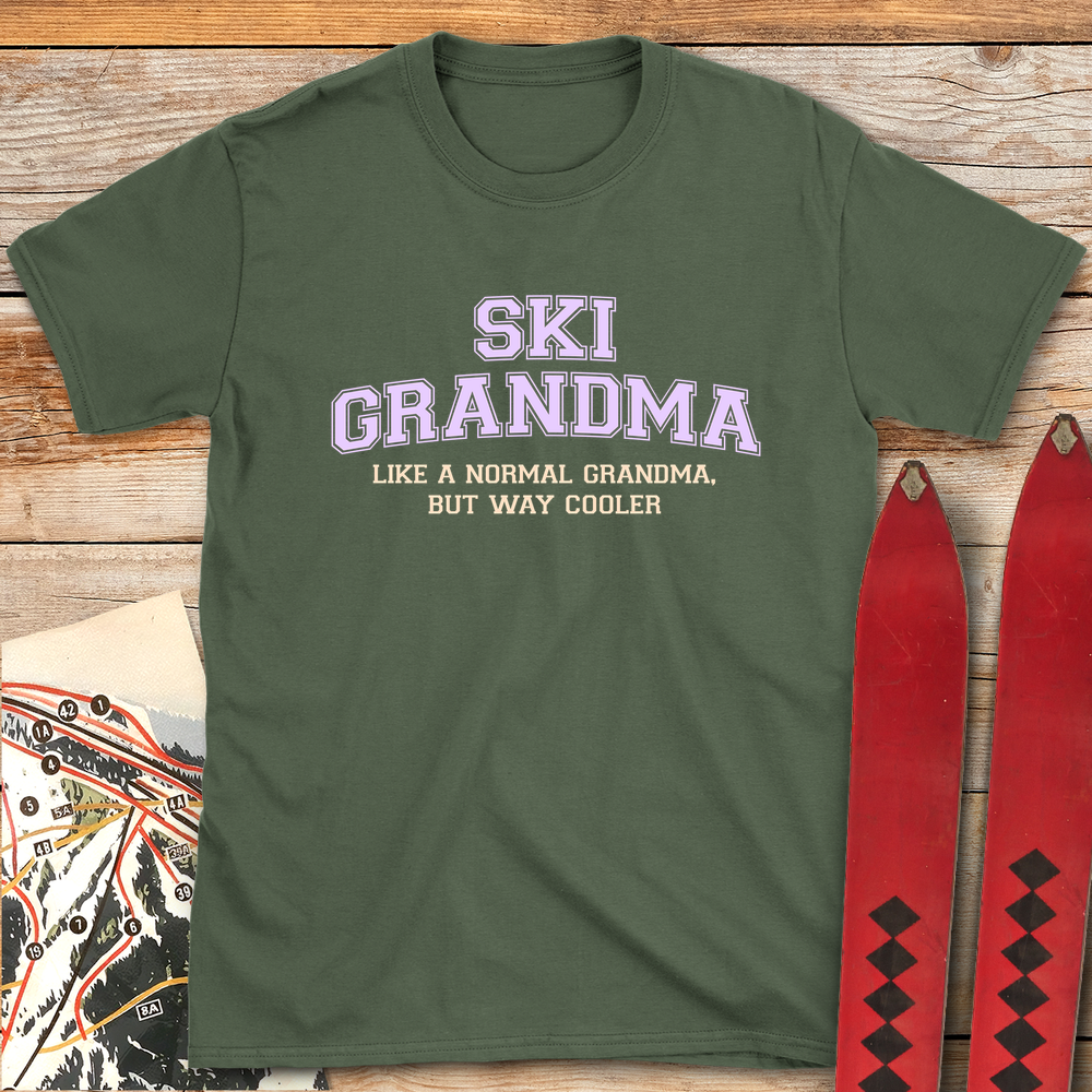 903 Ski Grandma White - Military Green