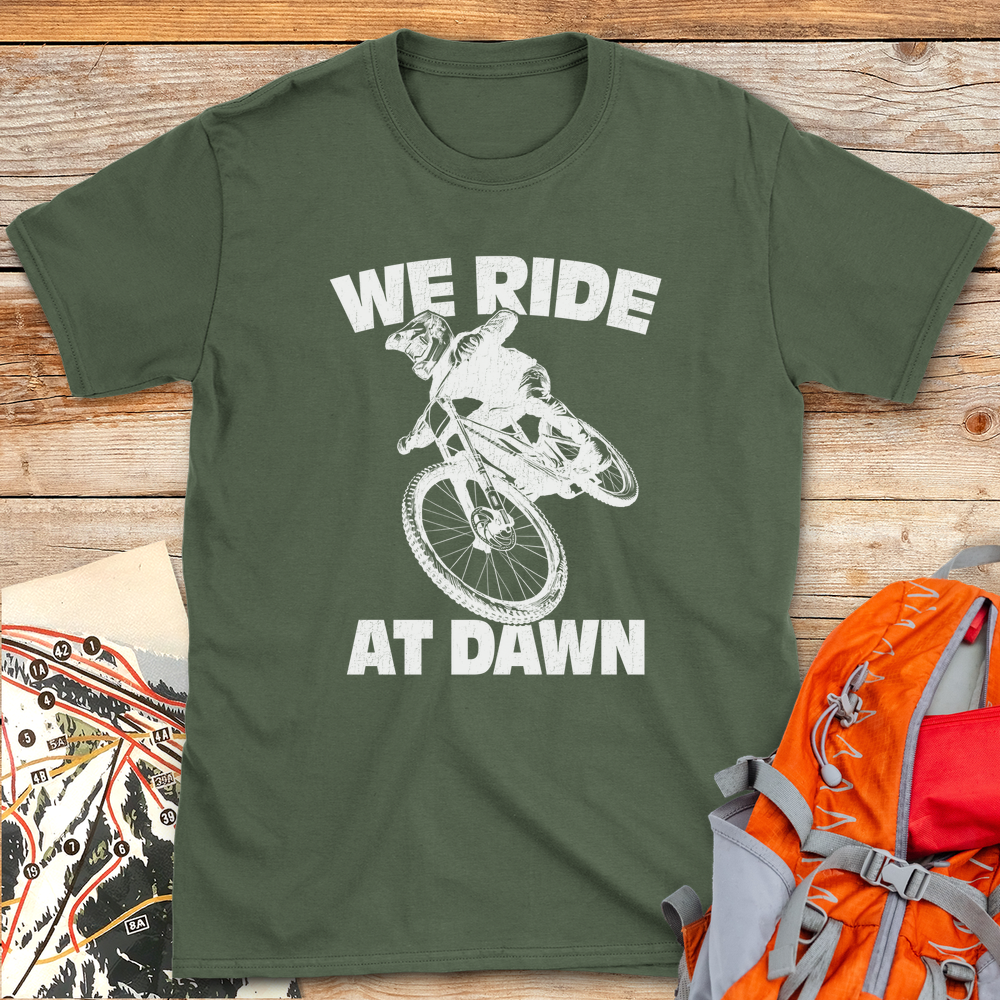 1186 We Ride At Dawn Bike White - Military Green