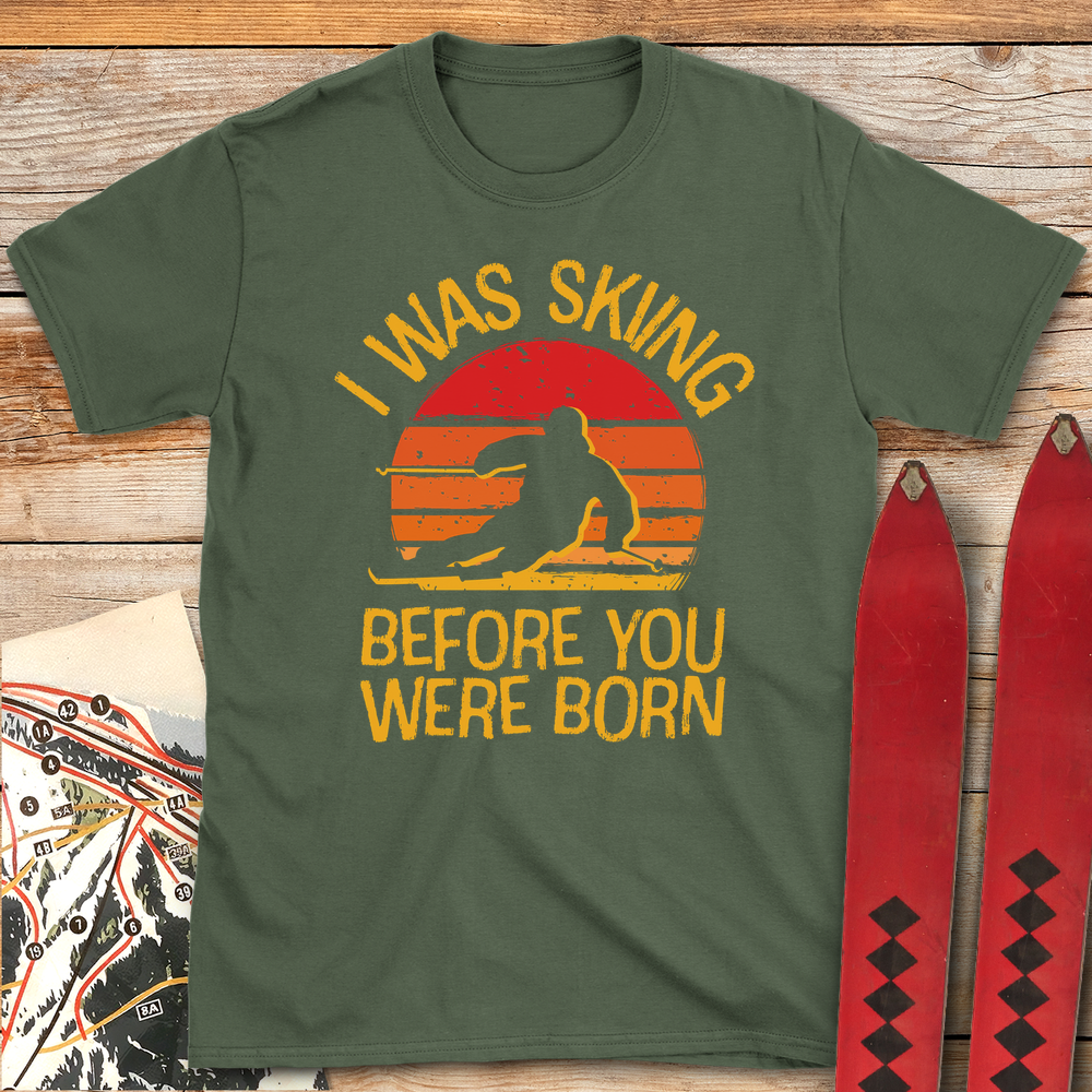 1373 Ski Before You White - Military Green