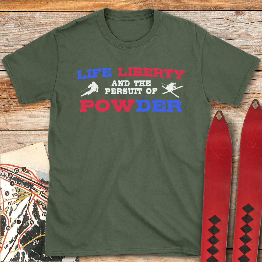 1387 Life Liberty Powder White - Military Green