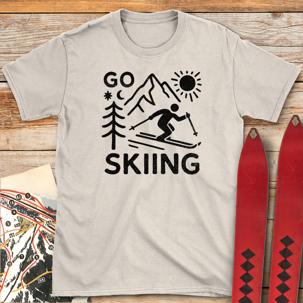 615 Go Skiing White - Natural