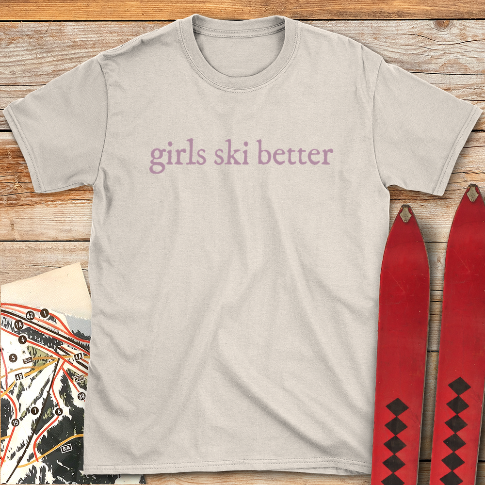 659 Girls Ski Better White - Natural