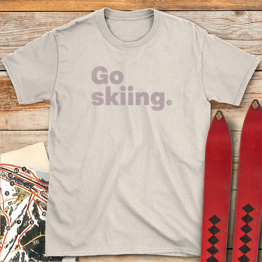 683 Go Skiing Period White - Natural