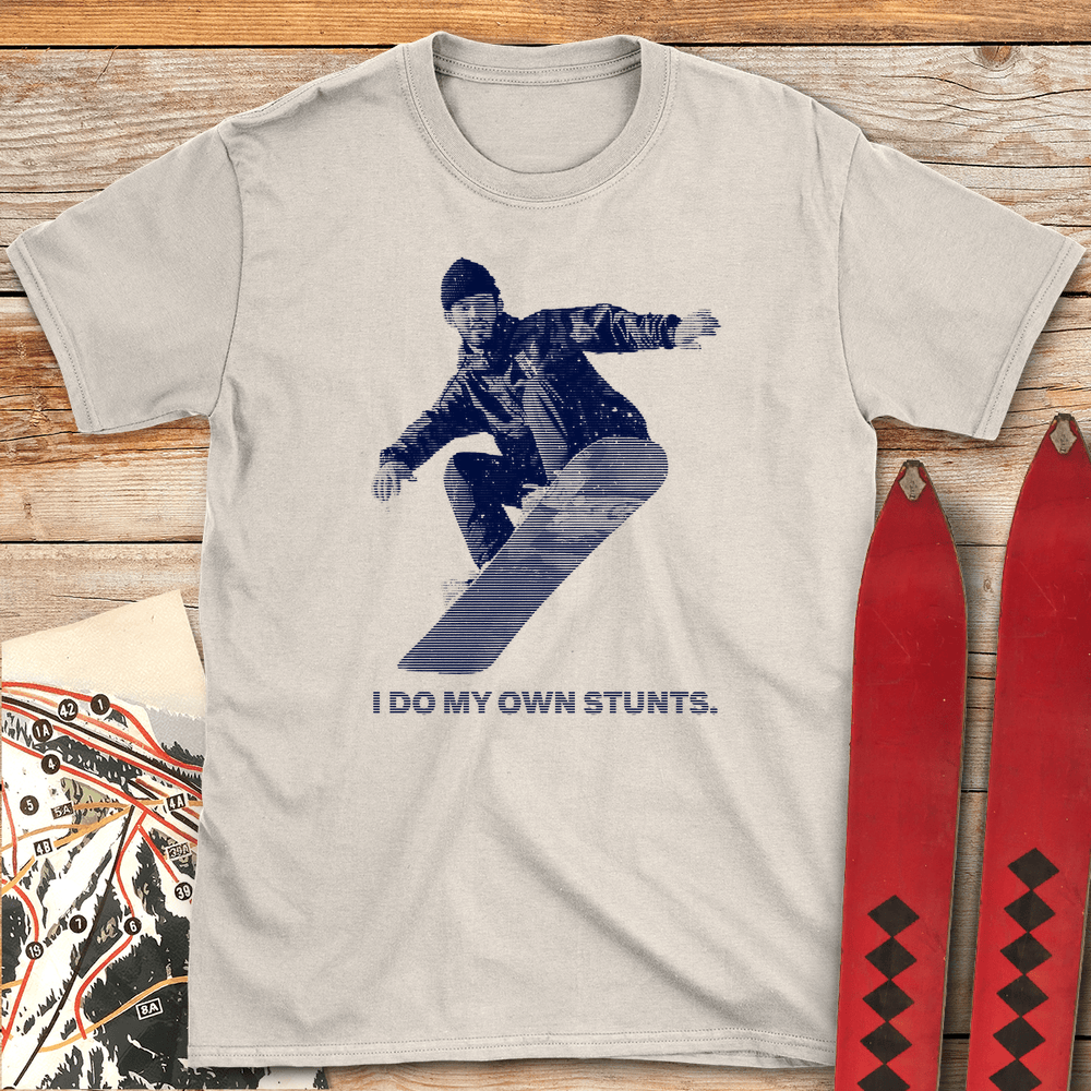 841 Snowboard Stunts White - Natural
