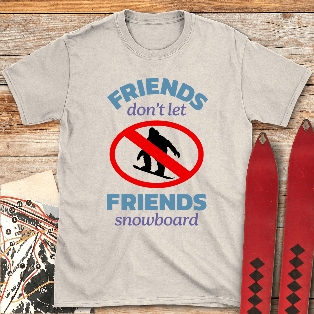 848 No Snowboard Friends White - Natural