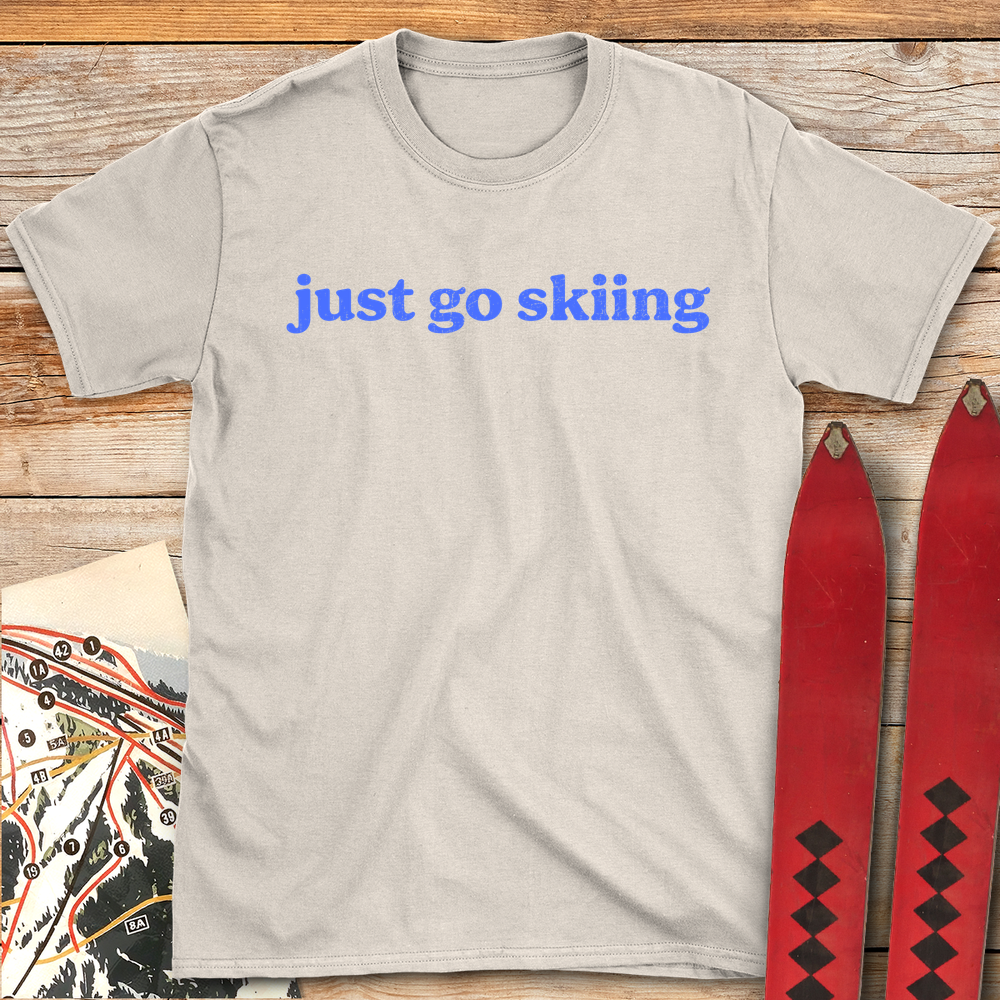 1061 Just Go Skiing White - Natural