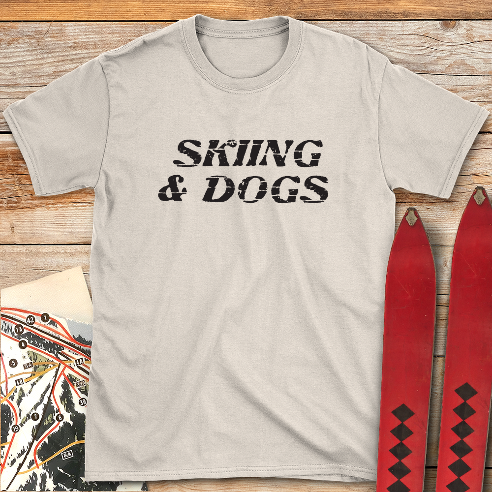 1031 Skiing Dogs White - Natural