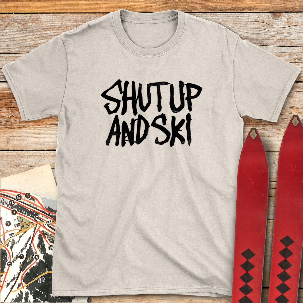 1167 Shut Up And Ski White - Natural