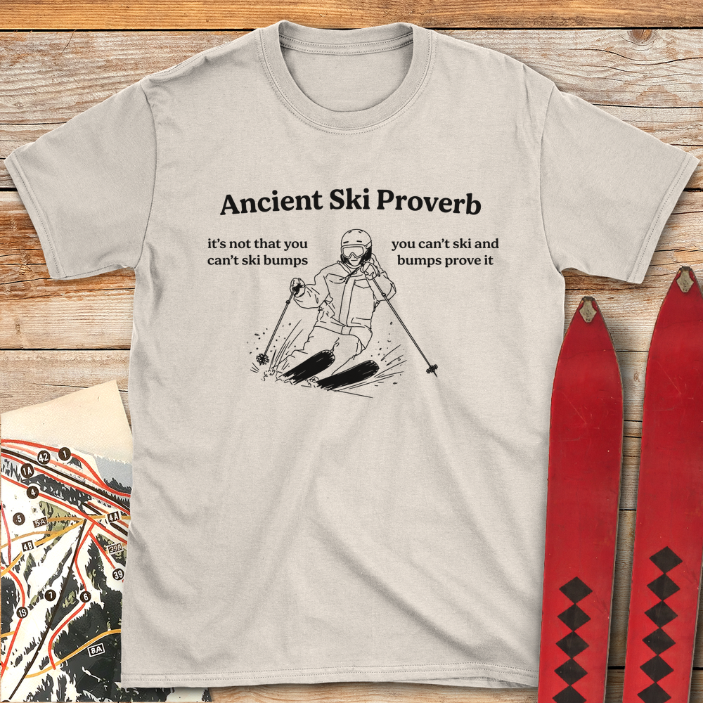 1304 Ancient Ski Proverb White - Natural