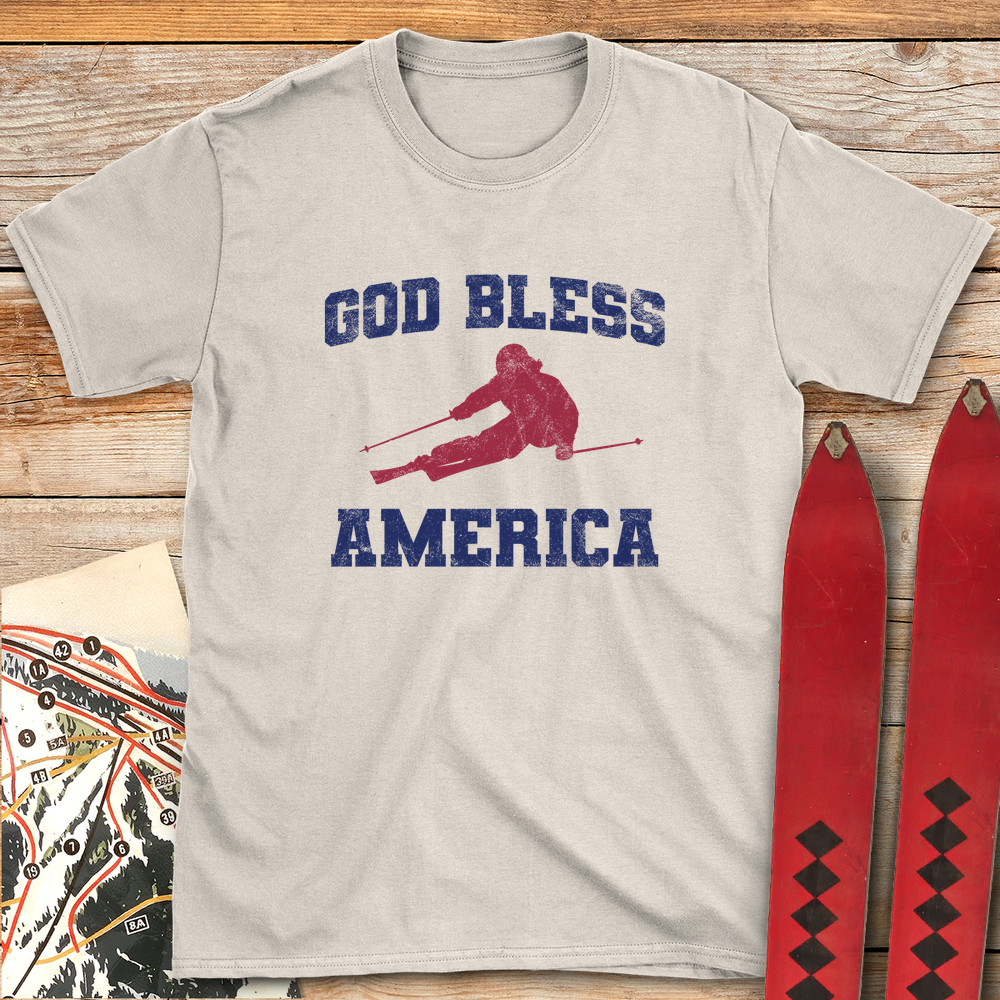 1334 God Bless America Ski White - Natural