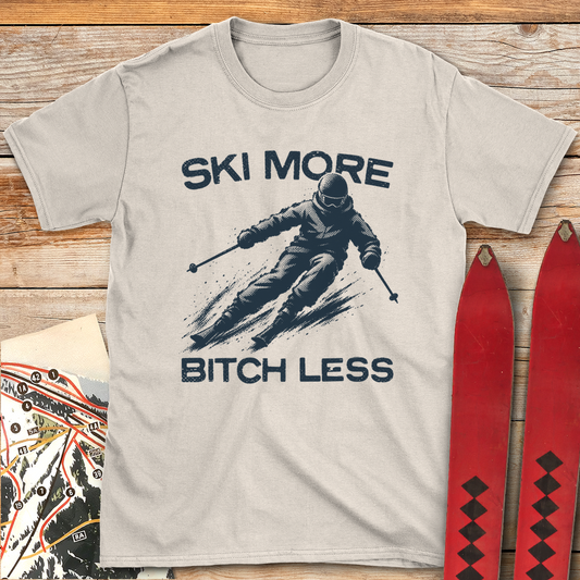 1352 Ski More Bitch Less White - Natural