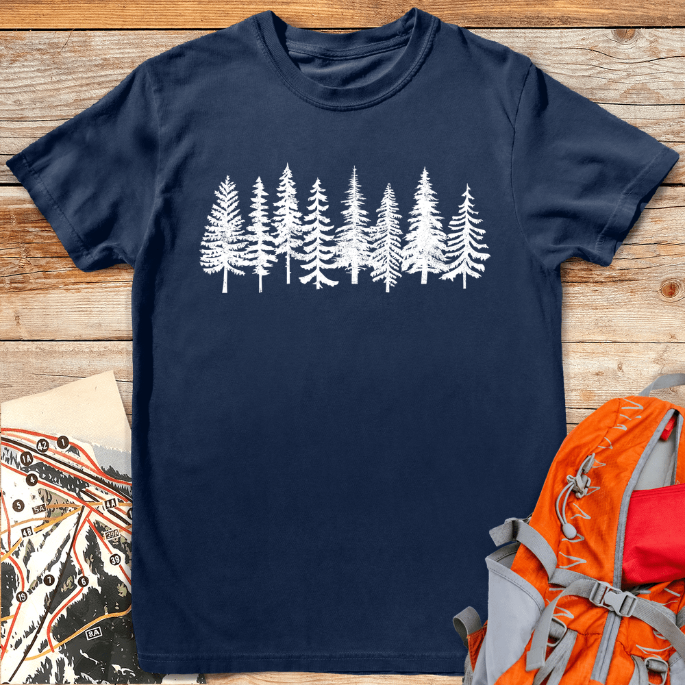 413 Simple Forest White - Navy