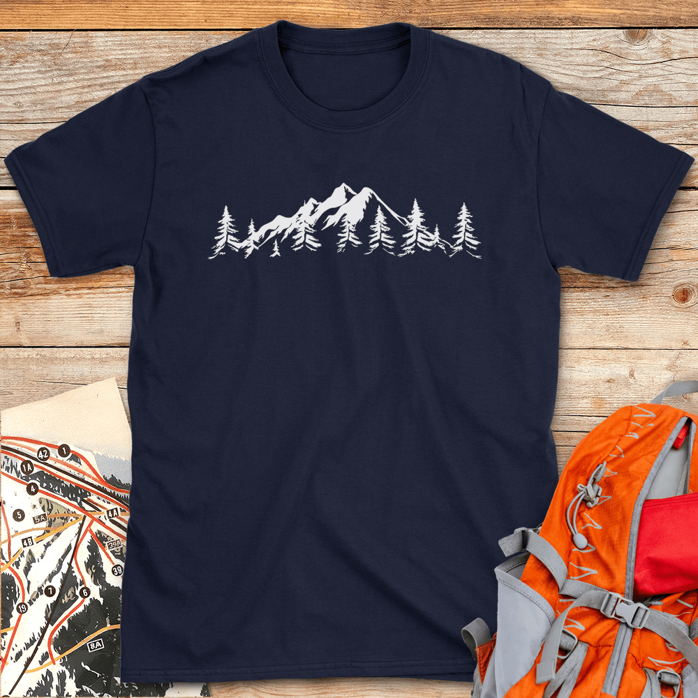 418 Mountain Horizon White - Navy