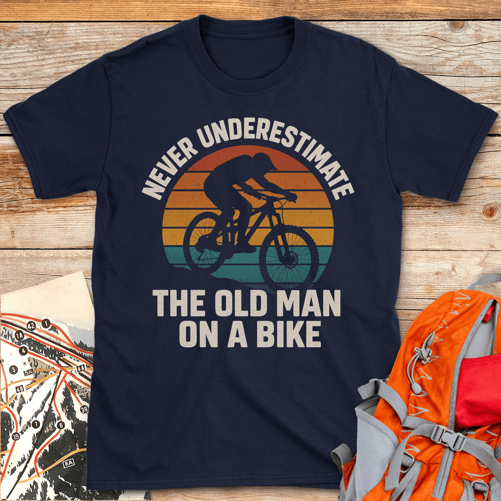 371 Old Man Biker White - Navy