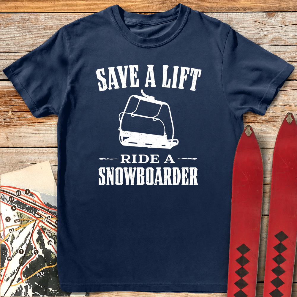 521 Ride A Snowboarder White - Navy
