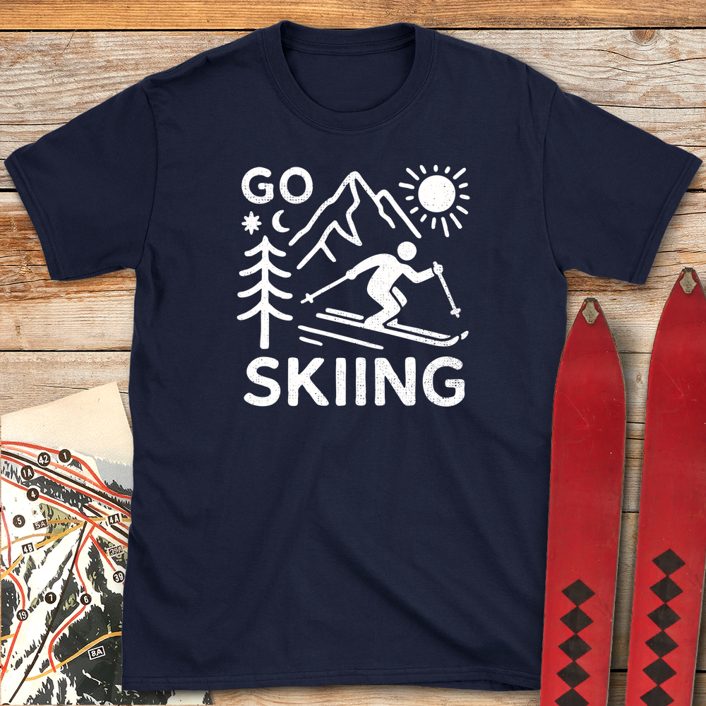 615 Go Skiing White - Navy