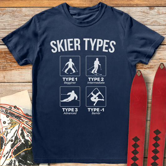 642 Skier Types White - Navy