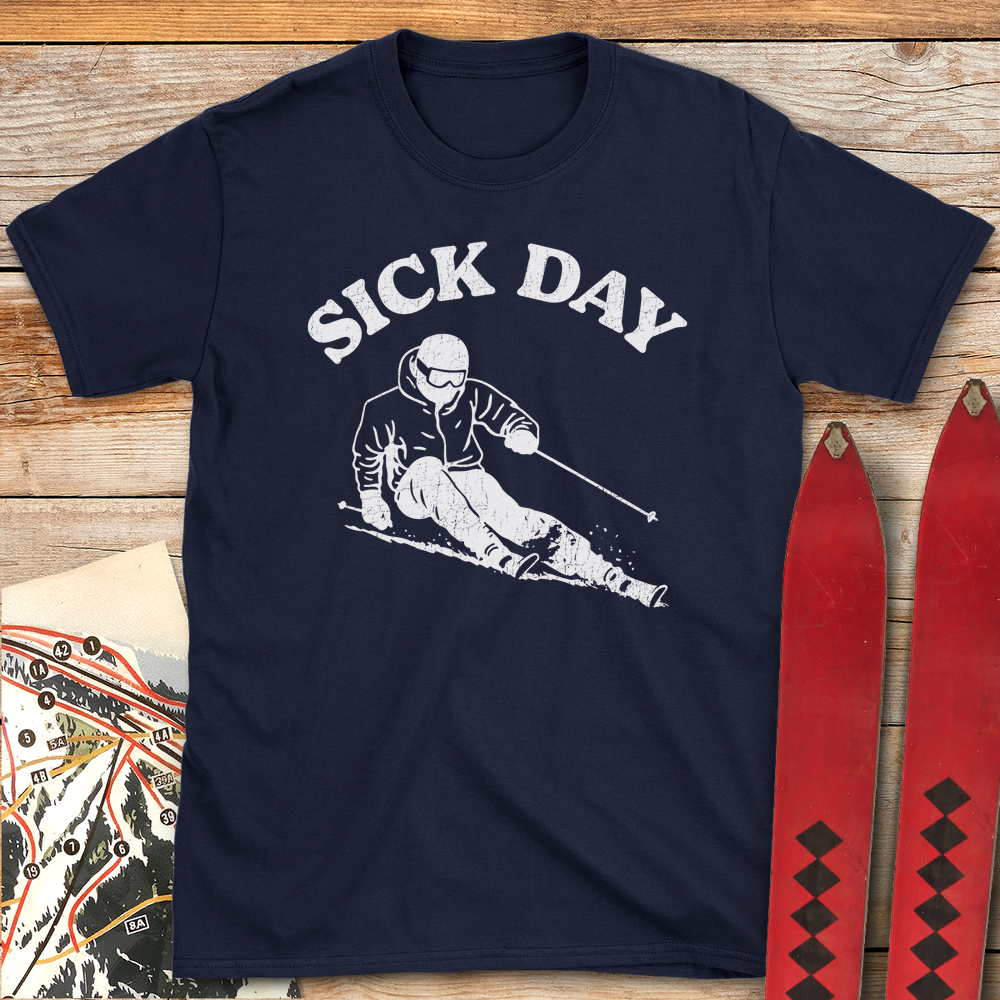 664 Sick Day Skier White - Navy