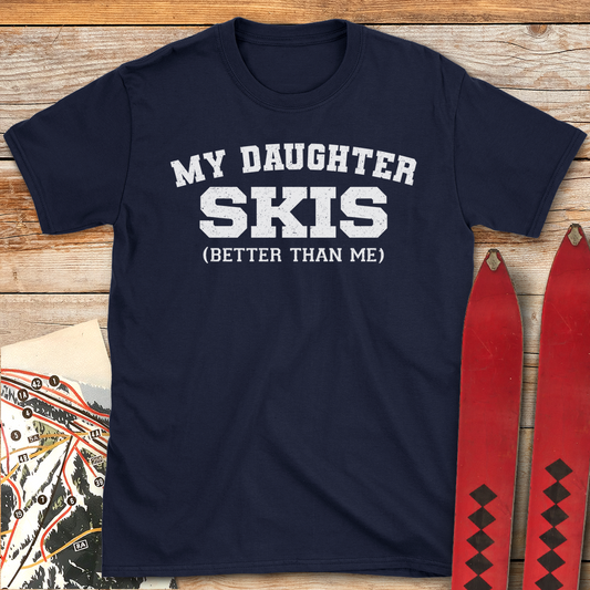 649 Daughter Skis Better White - Navy
