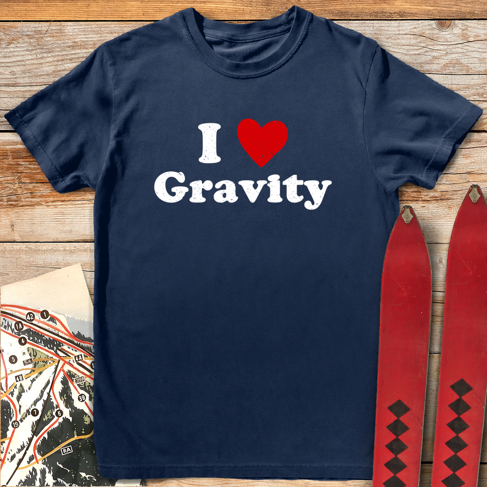 713 I Love Gravity White - Navy