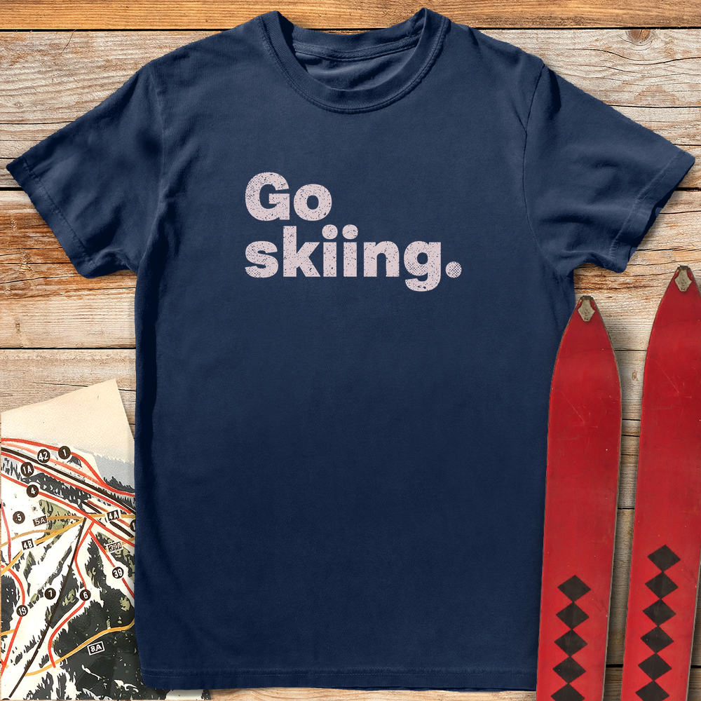 683 Go Skiing Period White - Navy