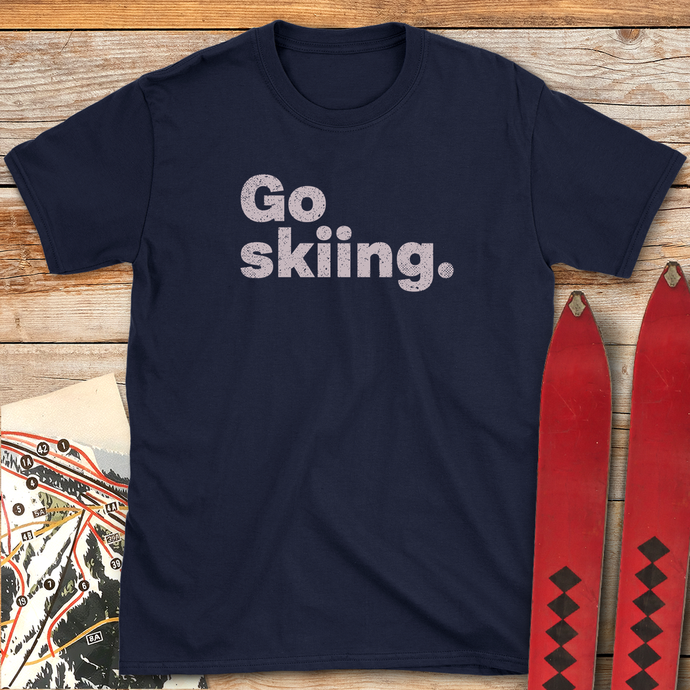 683 Go Skiing Period White - Navy