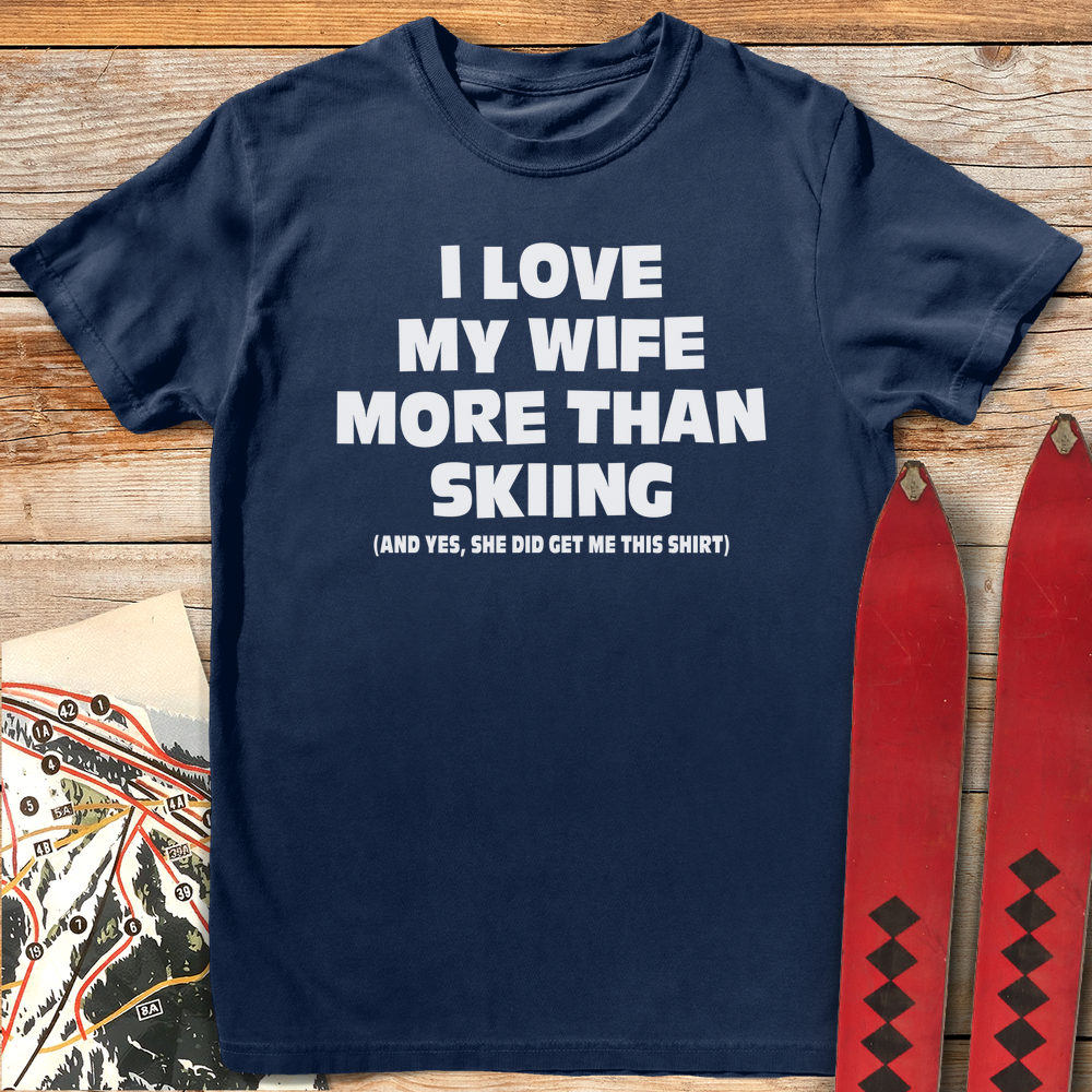 762 Wife Over Skiing White - Navy