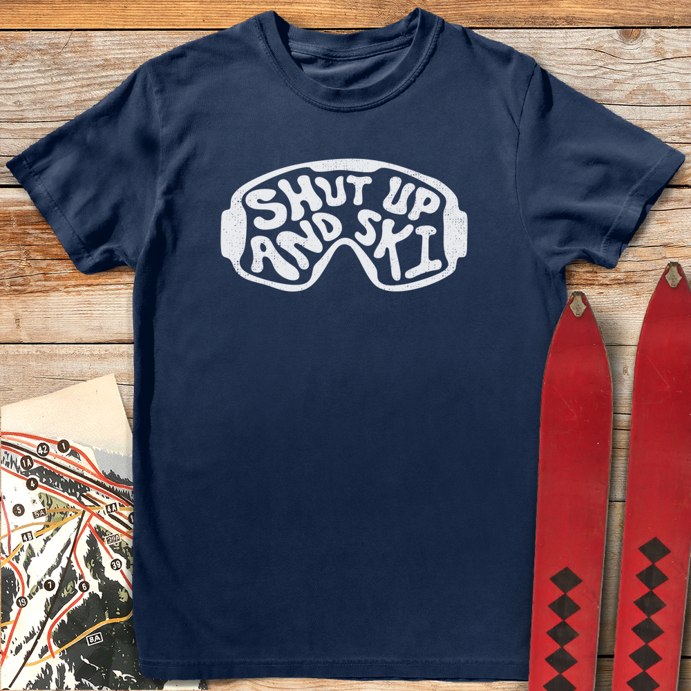 754 Shut Up And Ski White - Navy