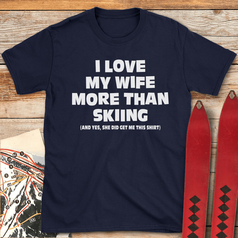 762 Wife Over Skiing White - Navy