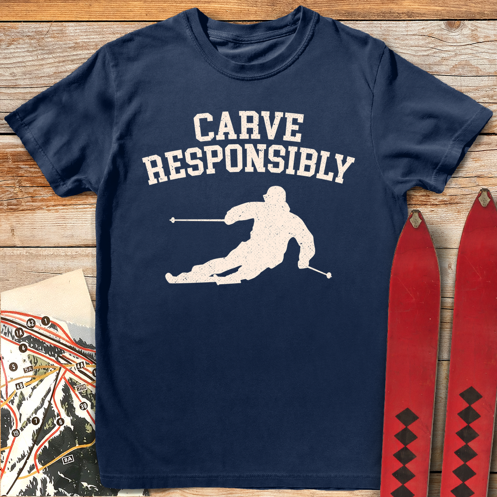 765 Carve Responsibly White - Navy