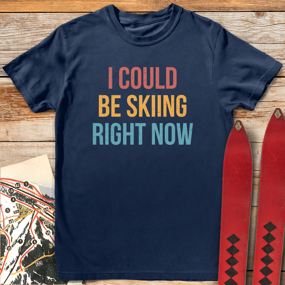 778 Could Be Skiing White - Navy