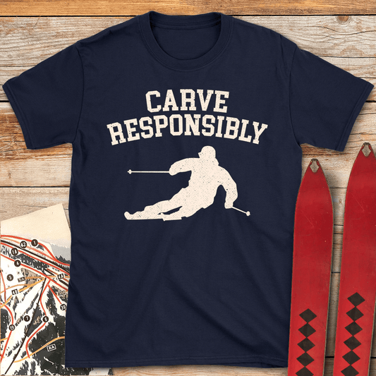 765 Carve Responsibly White - Navy