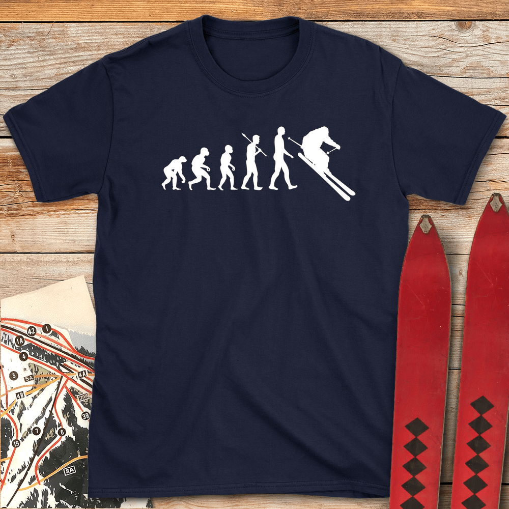 767 Evolution Of Skiers White - Navy