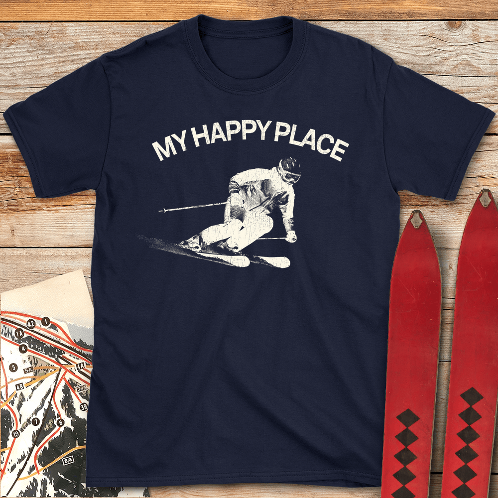 772 My Happy Place White - Navy