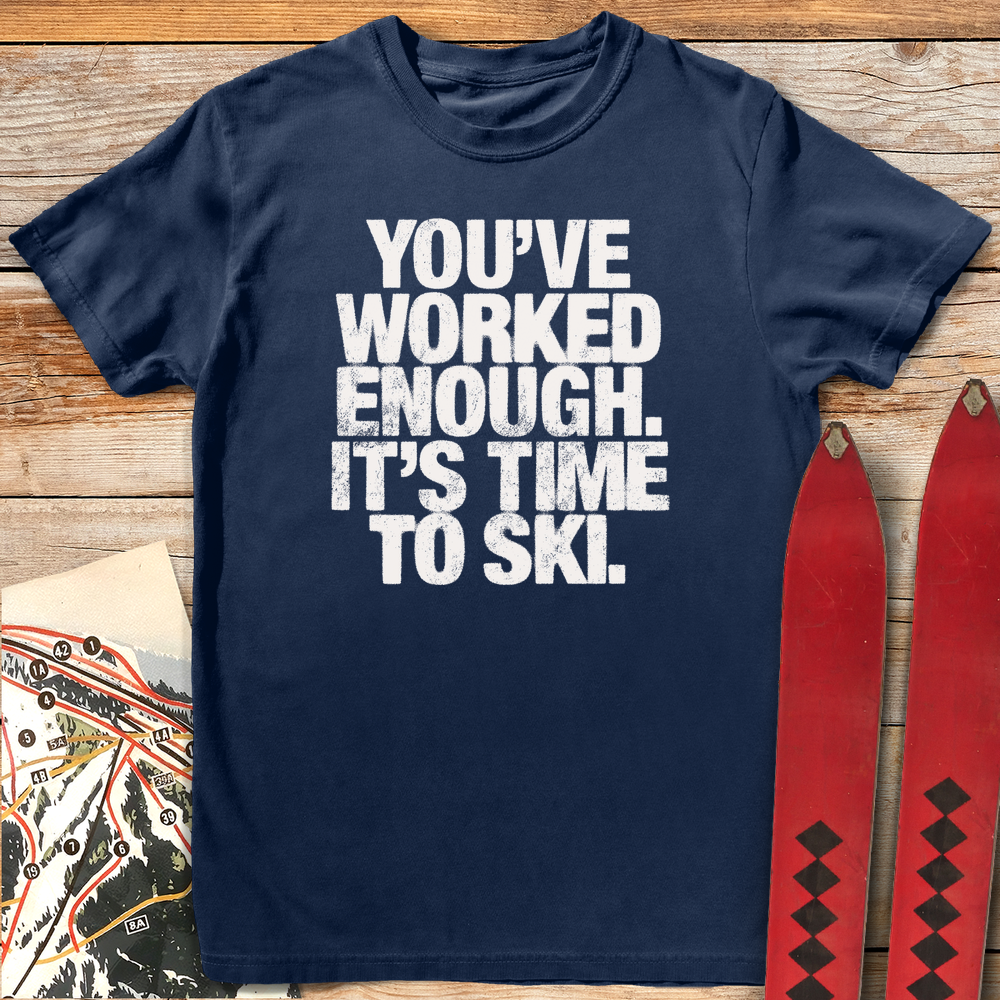 780 Enough Work White - Navy