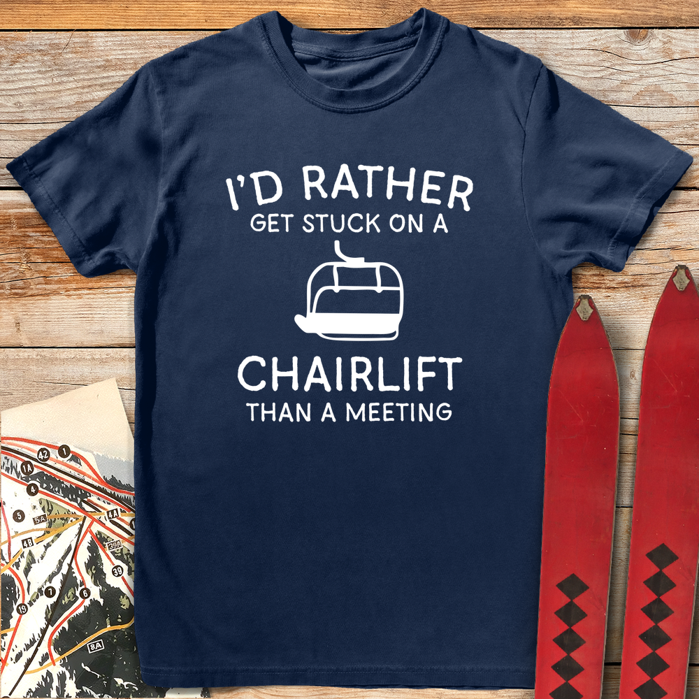 820 No Meetings White - Navy