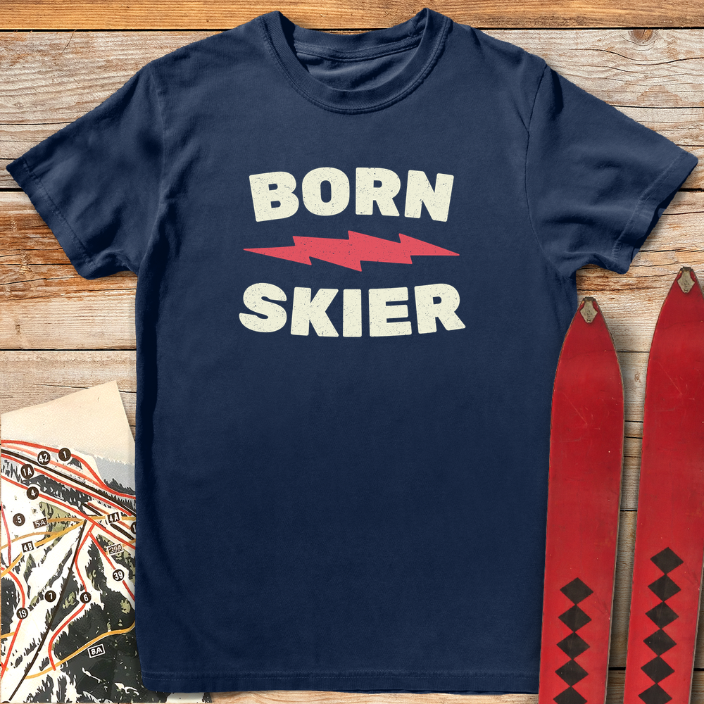 816 Born Skier White - Navy
