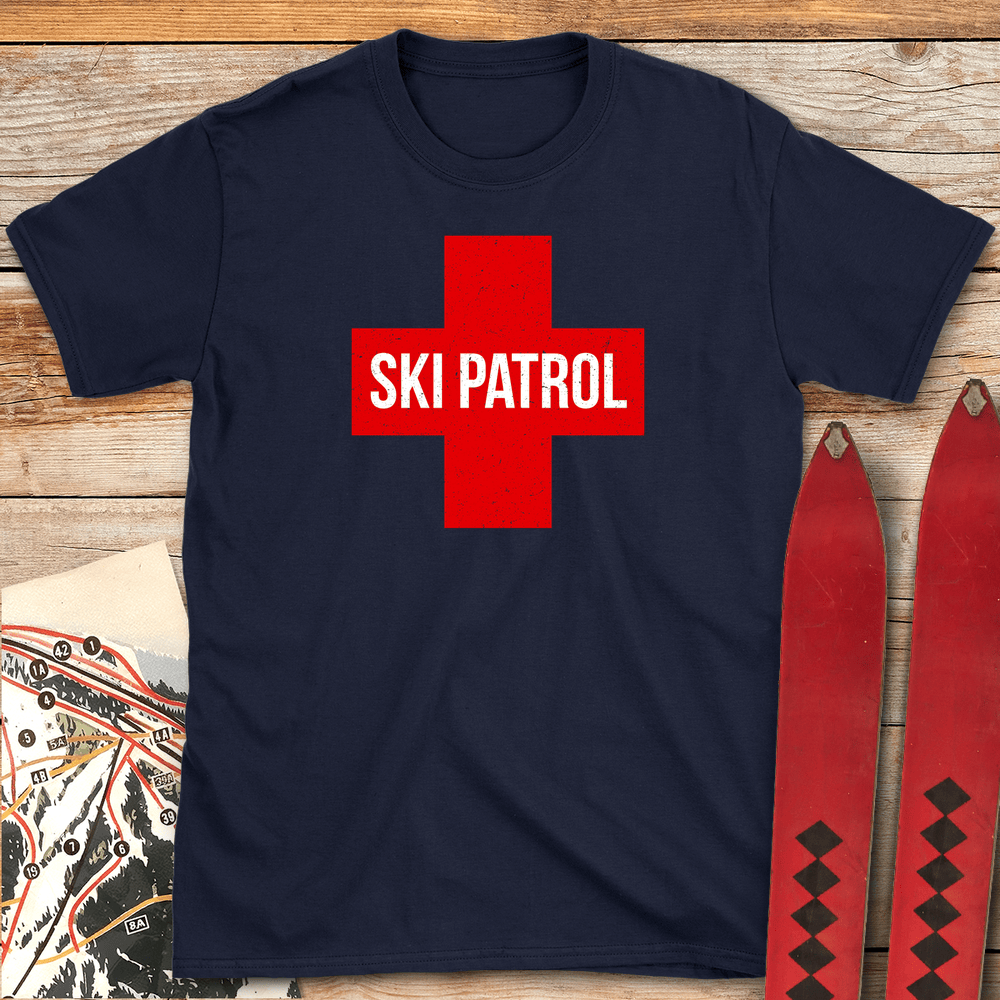 802 Ski Patrol Cross White - Navy