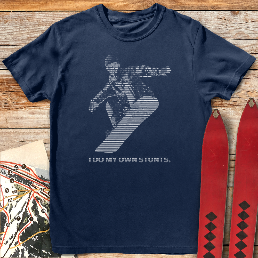 841 Snowboard Stunts White - Navy