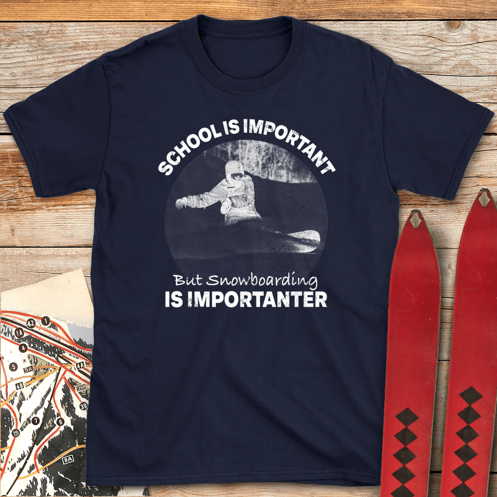 Snowboarding Importanter White - Navy