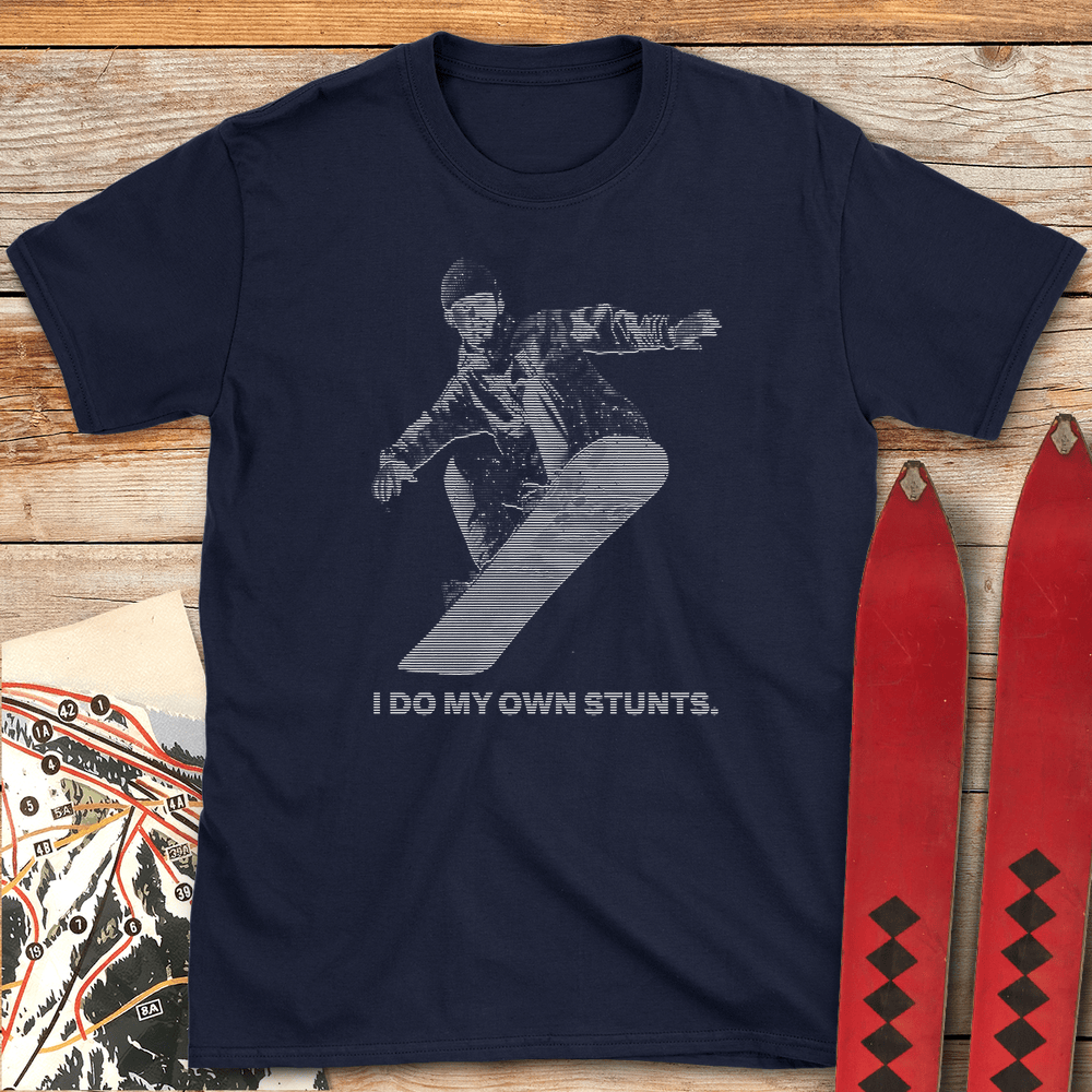841 Snowboard Stunts White - Navy