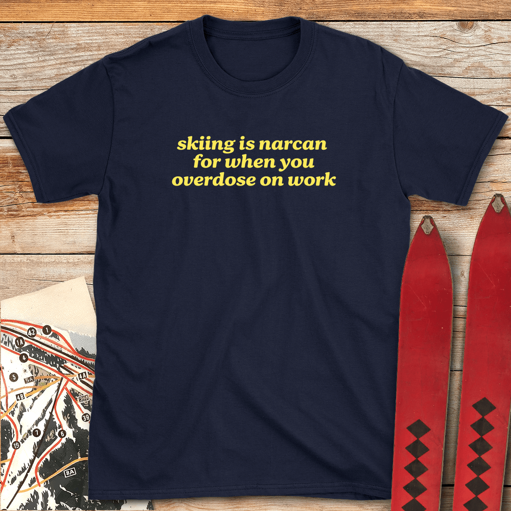 828 Skiing Is Narcan White - Navy