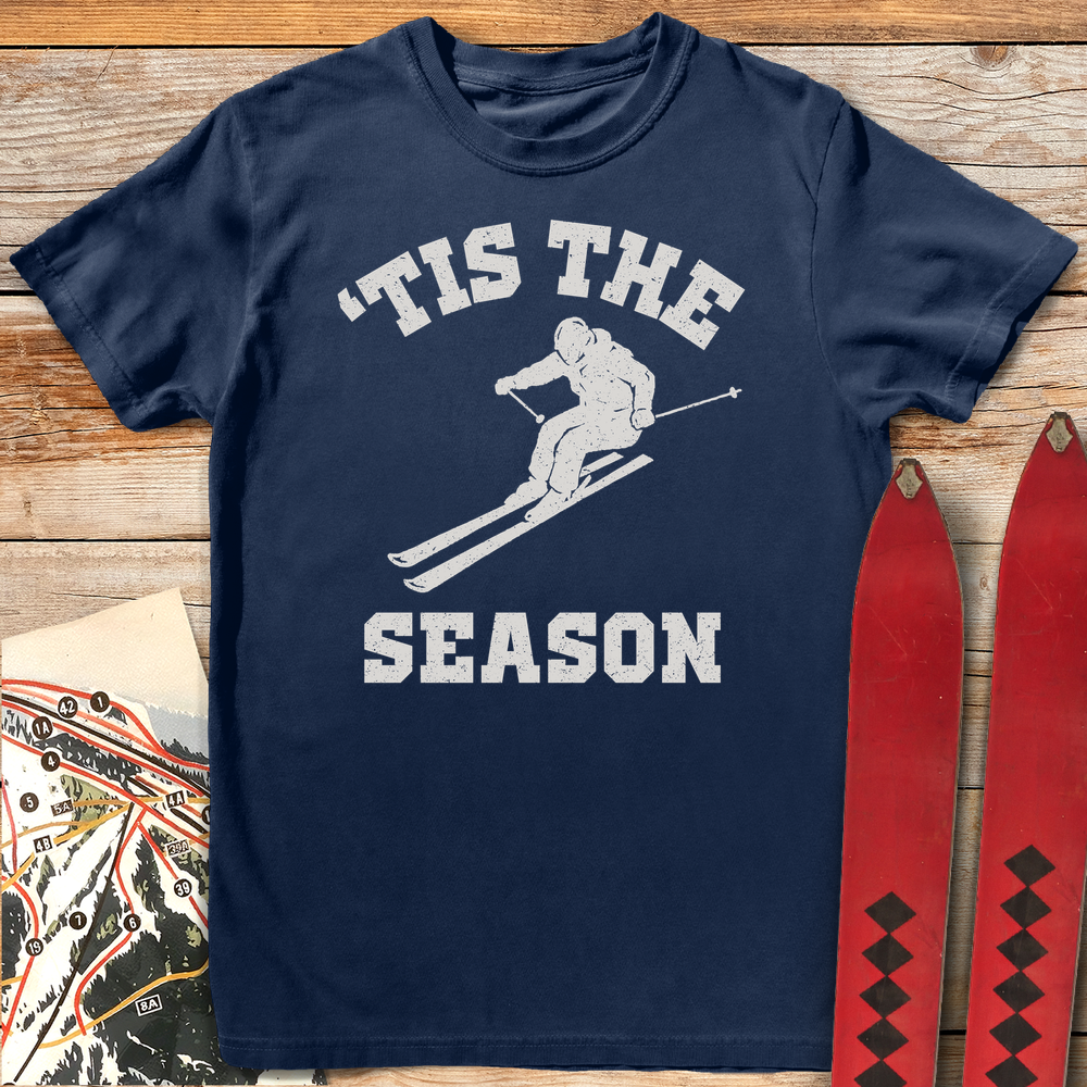 862 Tis The Season White - Navy