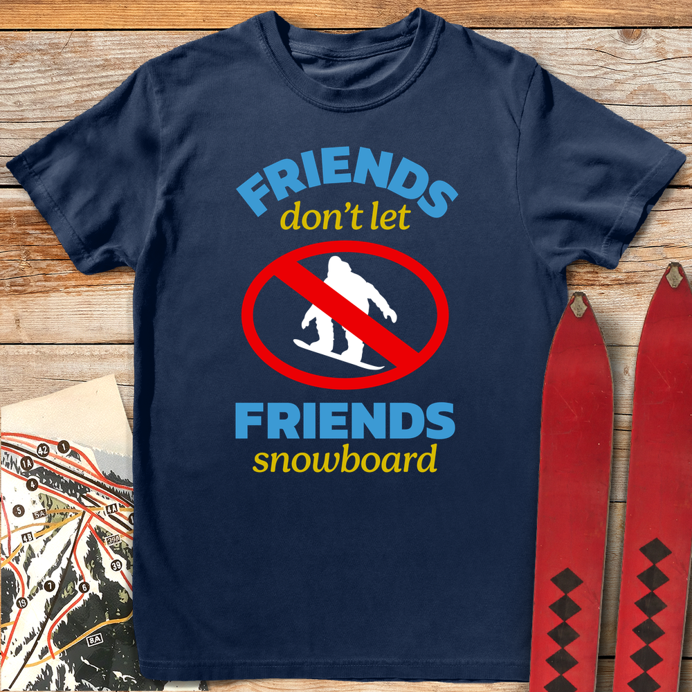 848 No Snowboard Friends White - Navy