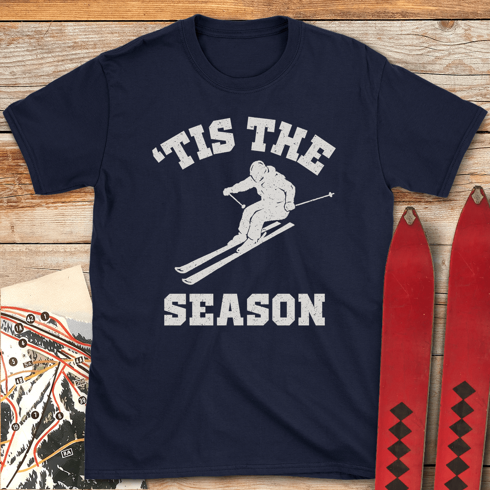 862 Tis The Season White - Navy