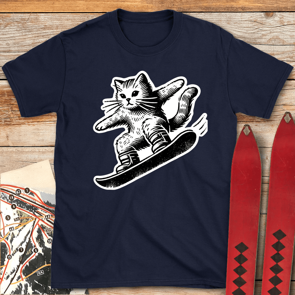 75 Shred Kitty White - Navy