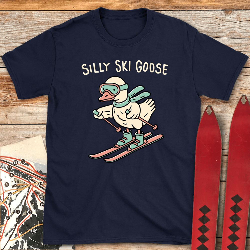 72 Silly Goose Skiing White - Navy