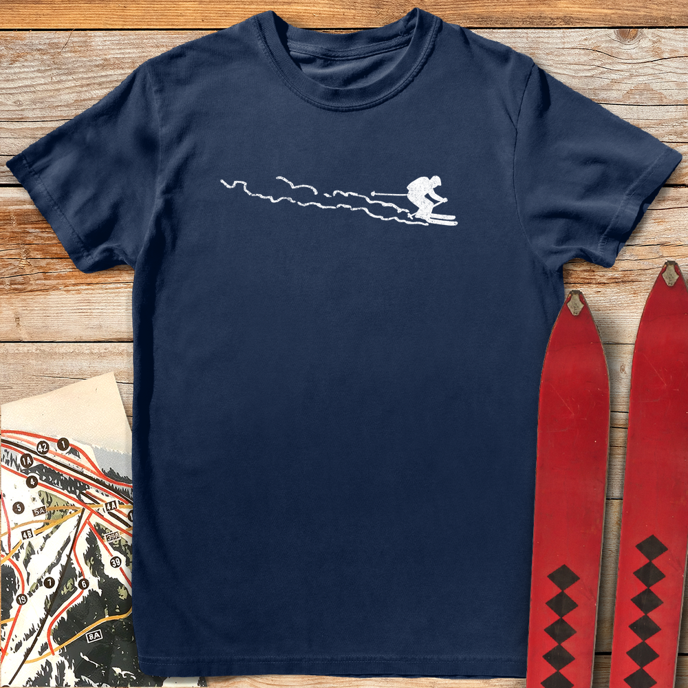 1015 Pow Line Ski White - Navy
