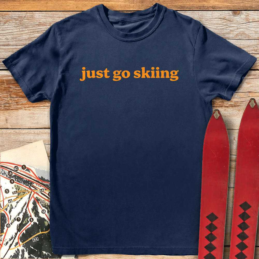 1061 Just Go Skiing White - Navy